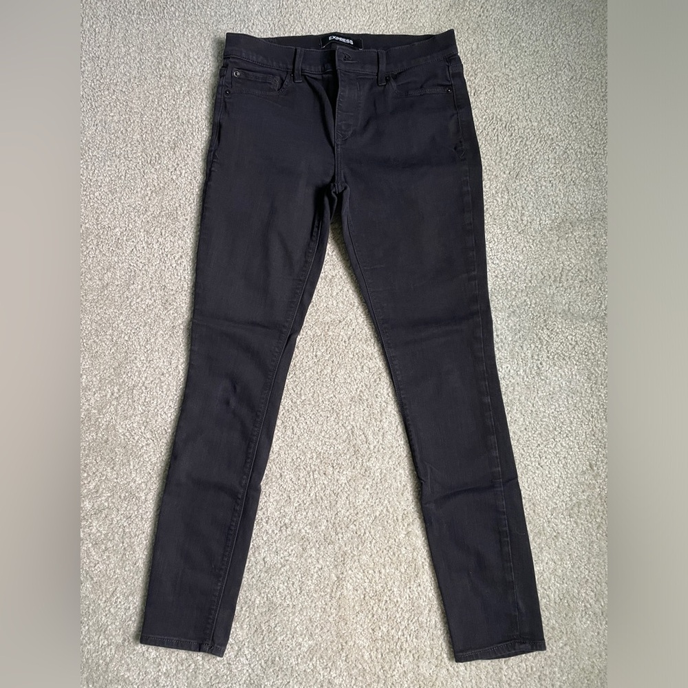 EXPRESS Women’s black jeans Size 8 Stretch Mid Rise